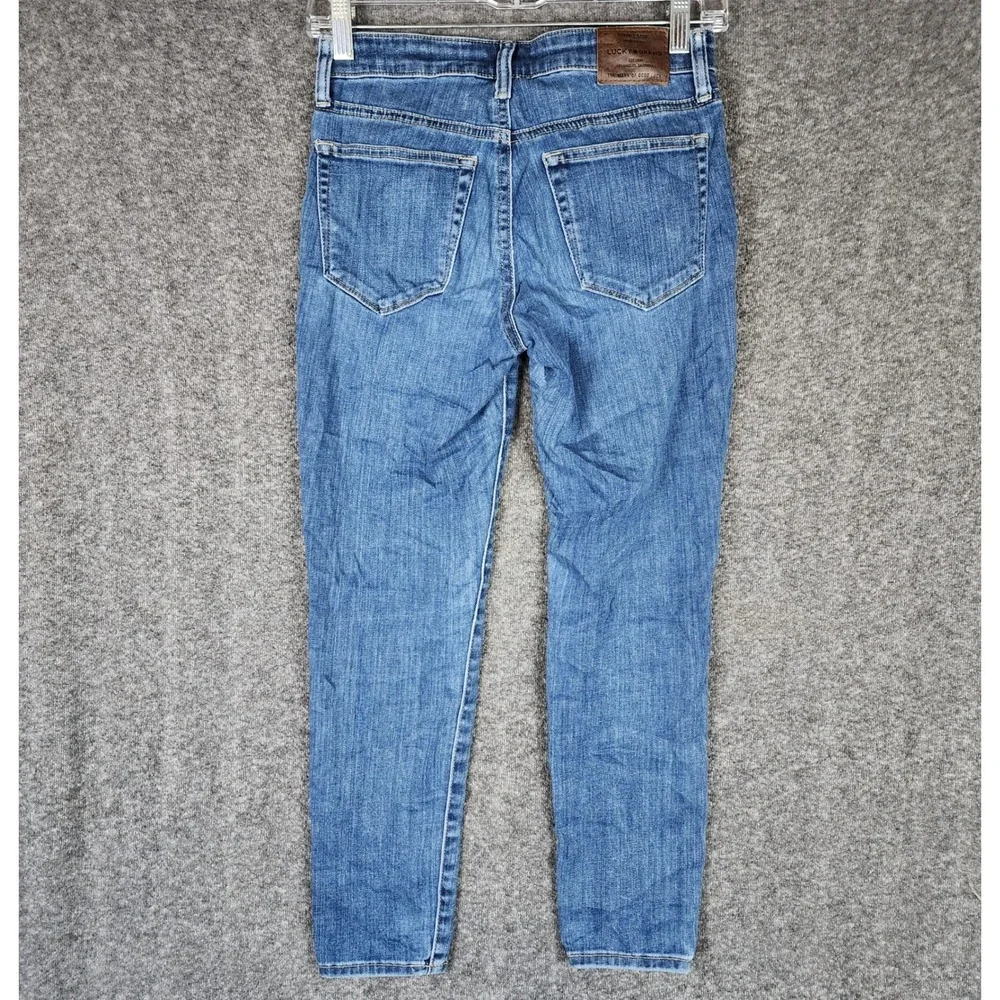 Lucky Brand Jeans Womens 00/24 Ava Crop Blue Mid Rise Stretch Denim EUC